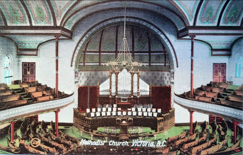 Historical photo of Methodist Church interior