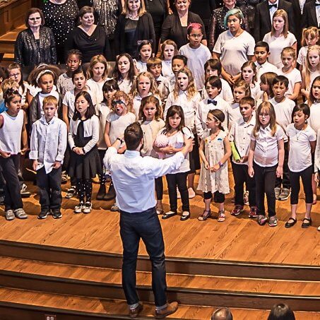 ChoirKids Outreach Program participants perform on stage