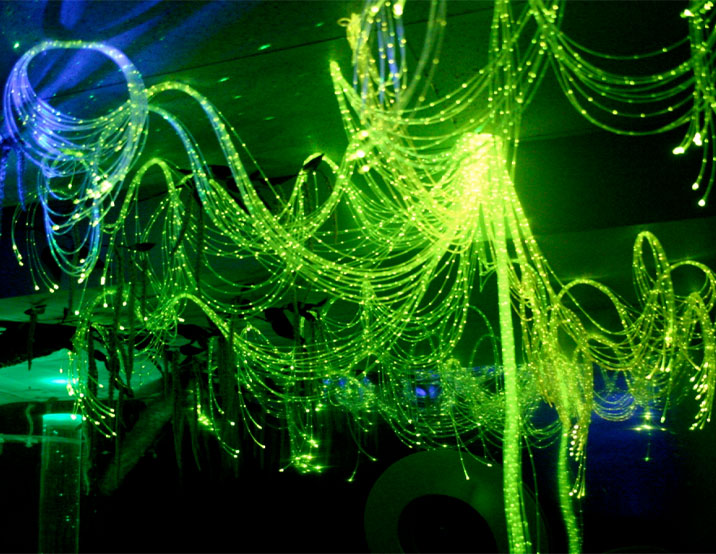 Strings of lights in the Multi-Sensory Studio