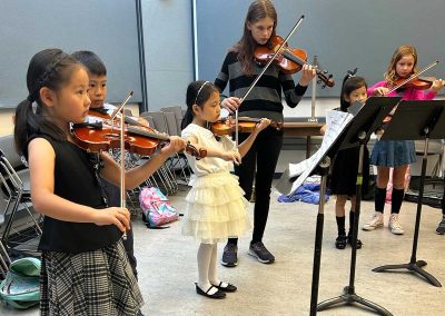 Junior Strings 2024_1 Five violin students