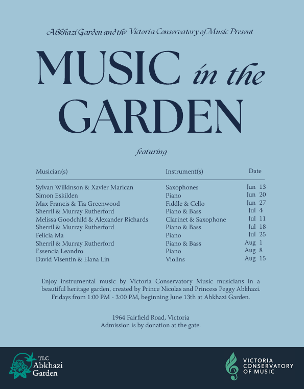 Music in the Garden Schedule