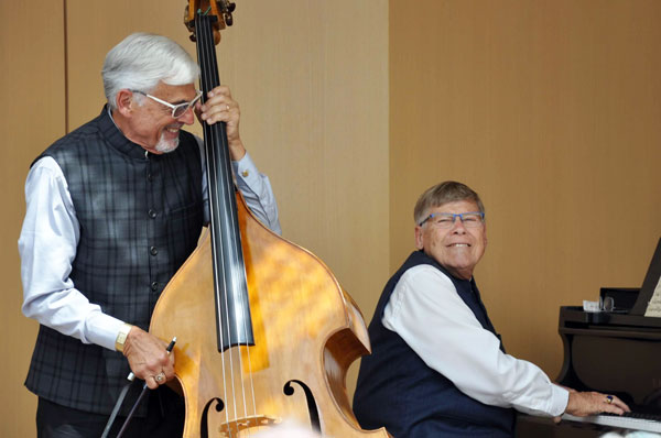 Gary Karr, bass and Harmon Lewis, piano perform at A Musical Luncheon in August 2019
